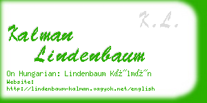 kalman lindenbaum business card